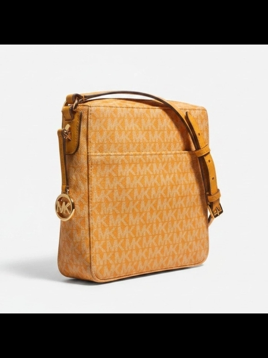 Michael Kors Handbags - Michael Kors Orange MK Logo Crossbody Bag